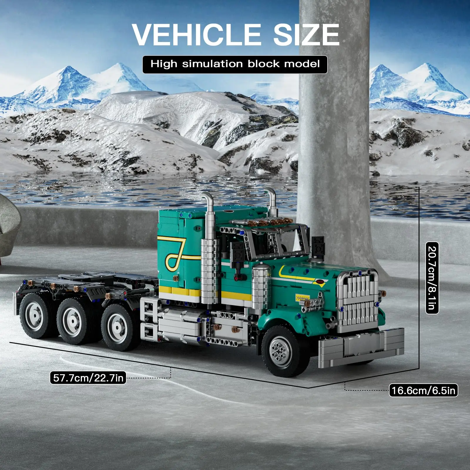 قالب الملك 13201 ألعاب السيارات التقنية RC شاحنة أمريكية بنة بمحركات الهندسة شاحنة الطوب مجموعة أطفال هدية الكريسماس #4