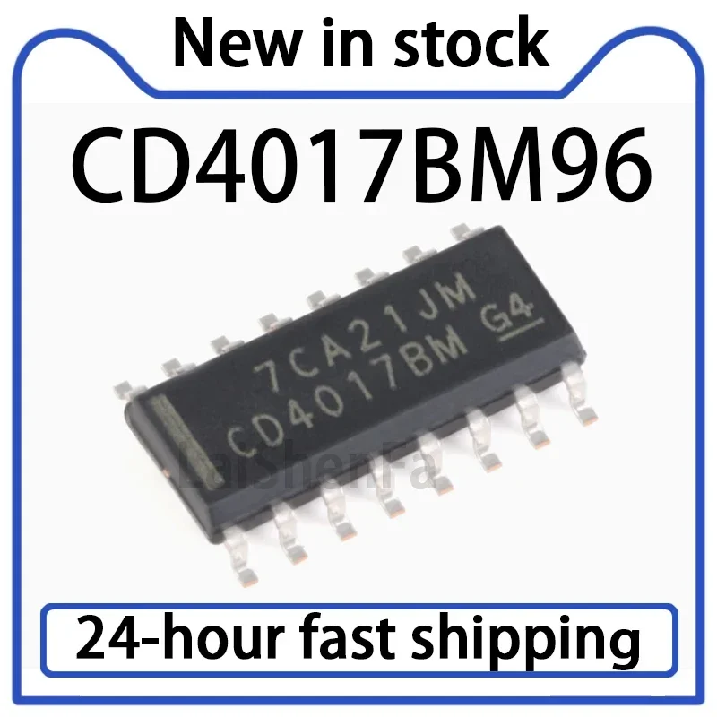 10PCS CD4017BM96 Package SOIC-16 Decimal Counter in Stock