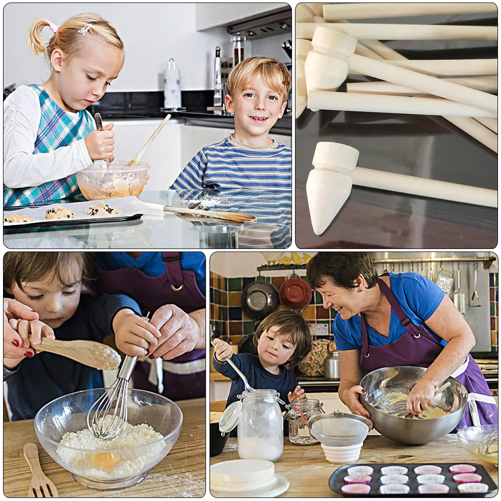 

30pcs Small Hammer Natural Mini Mallets Natural Wood Mallets For Kids Diy Craft Cake Gavel Pounding Game Wood Hand Tool