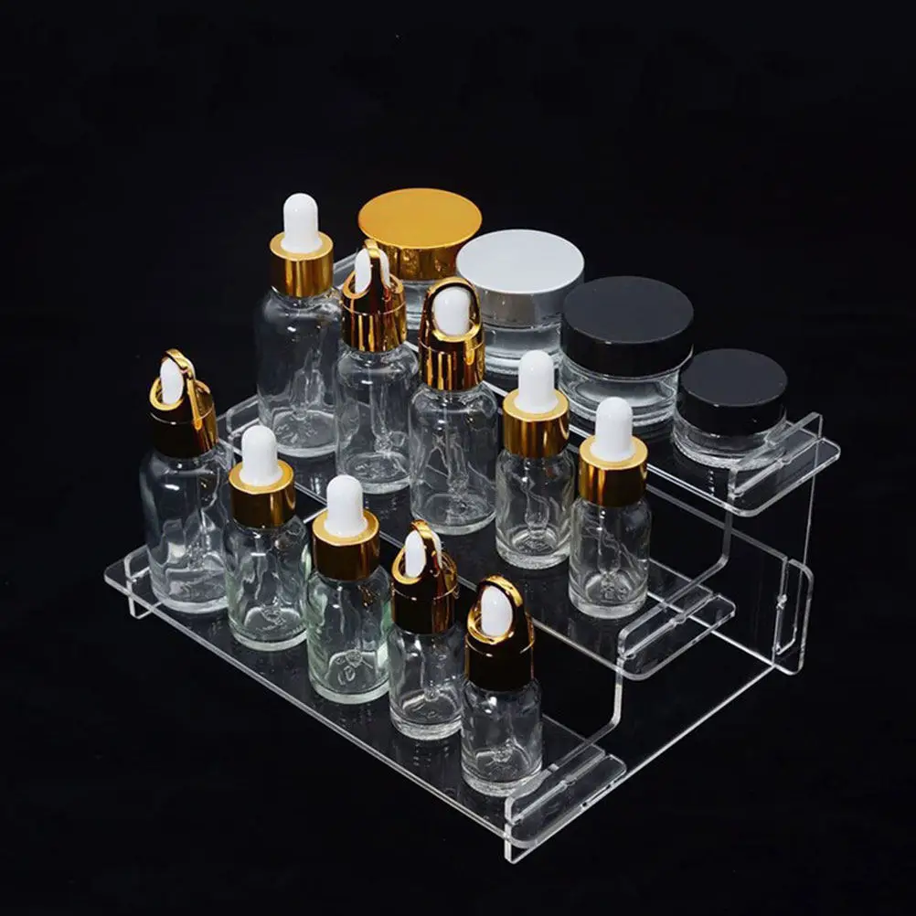 

Акриловая многоуровневая подставка-органайзер на 3 яруса для косметики, парфюмерии и коллекционных предметов, экономящая пространство