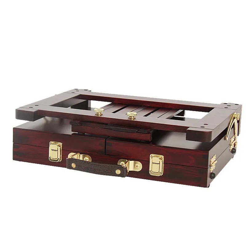 Chevalet de levage Portable multifonctionnel en bois pour croquis d'art en plein air, boîte de peinture à l'huile pour aquarelle