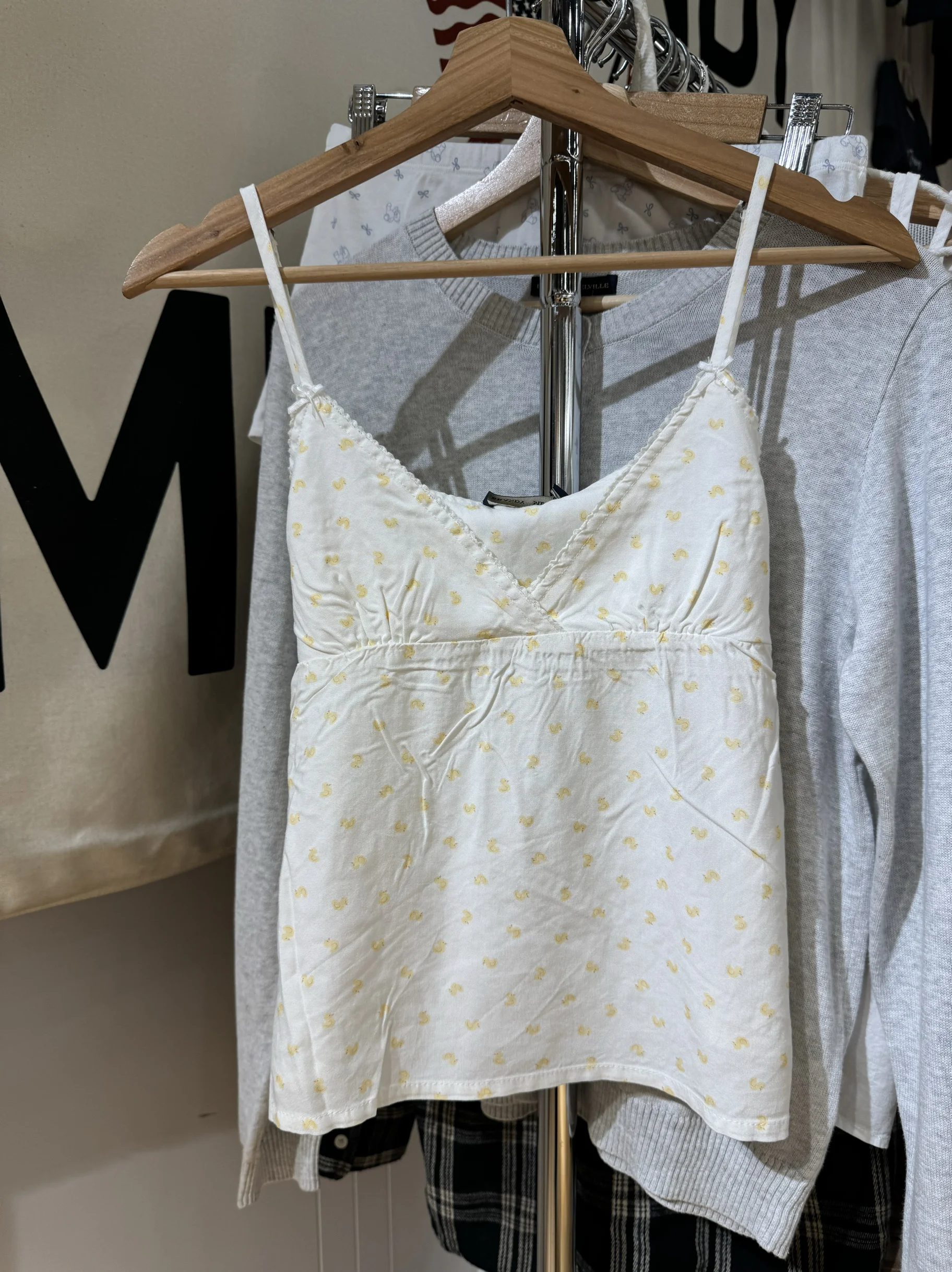 小さなアヒル柄の可愛い2ピースセット、女性用、2つのリボン、 - Elastic Lace Trim のレビューと価格