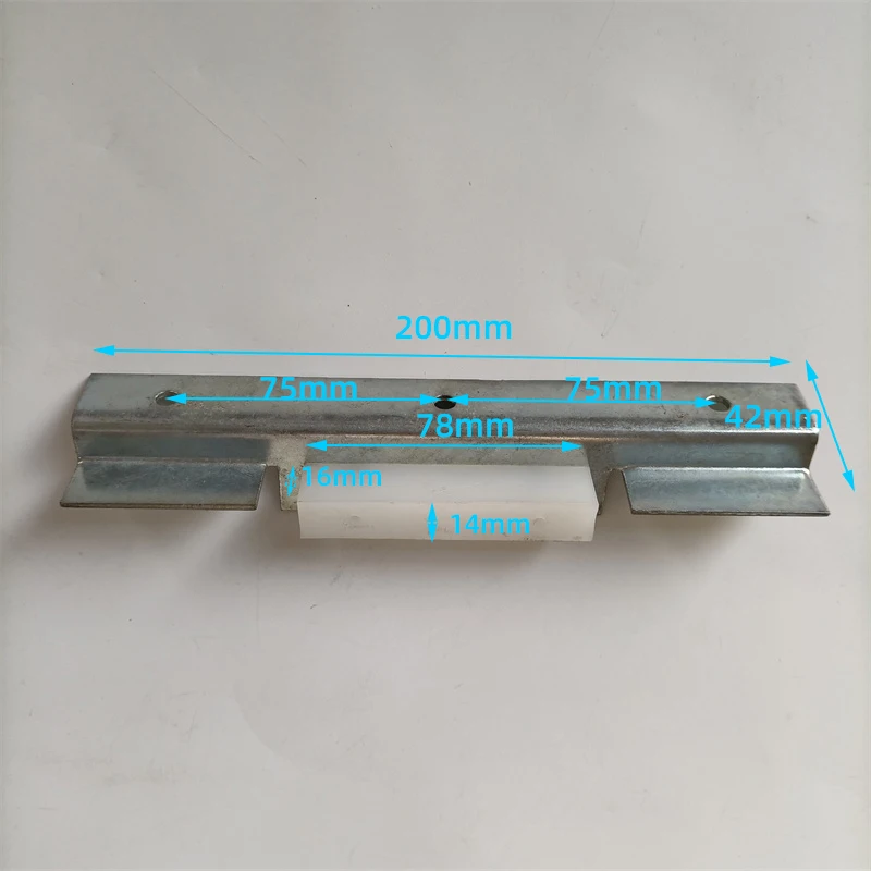 Elevator Guide Shoe Door Slider L 200mm Nylon Bottom Basement L 80mm W 16mm H 14mm Lift Spare Parts