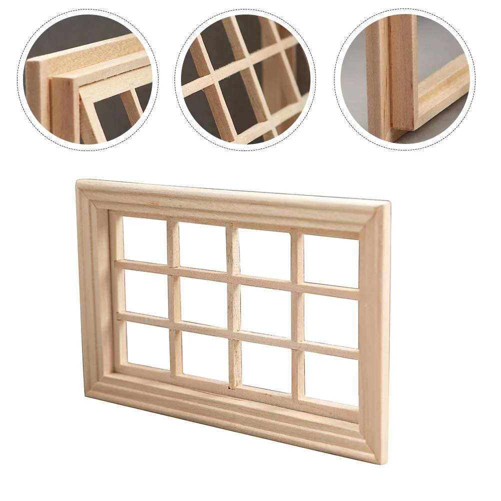 Home Accessories Simulated Windows Miniature Furniture House Frame Supply Decorative Beige Adornment Small Accessory Decoration