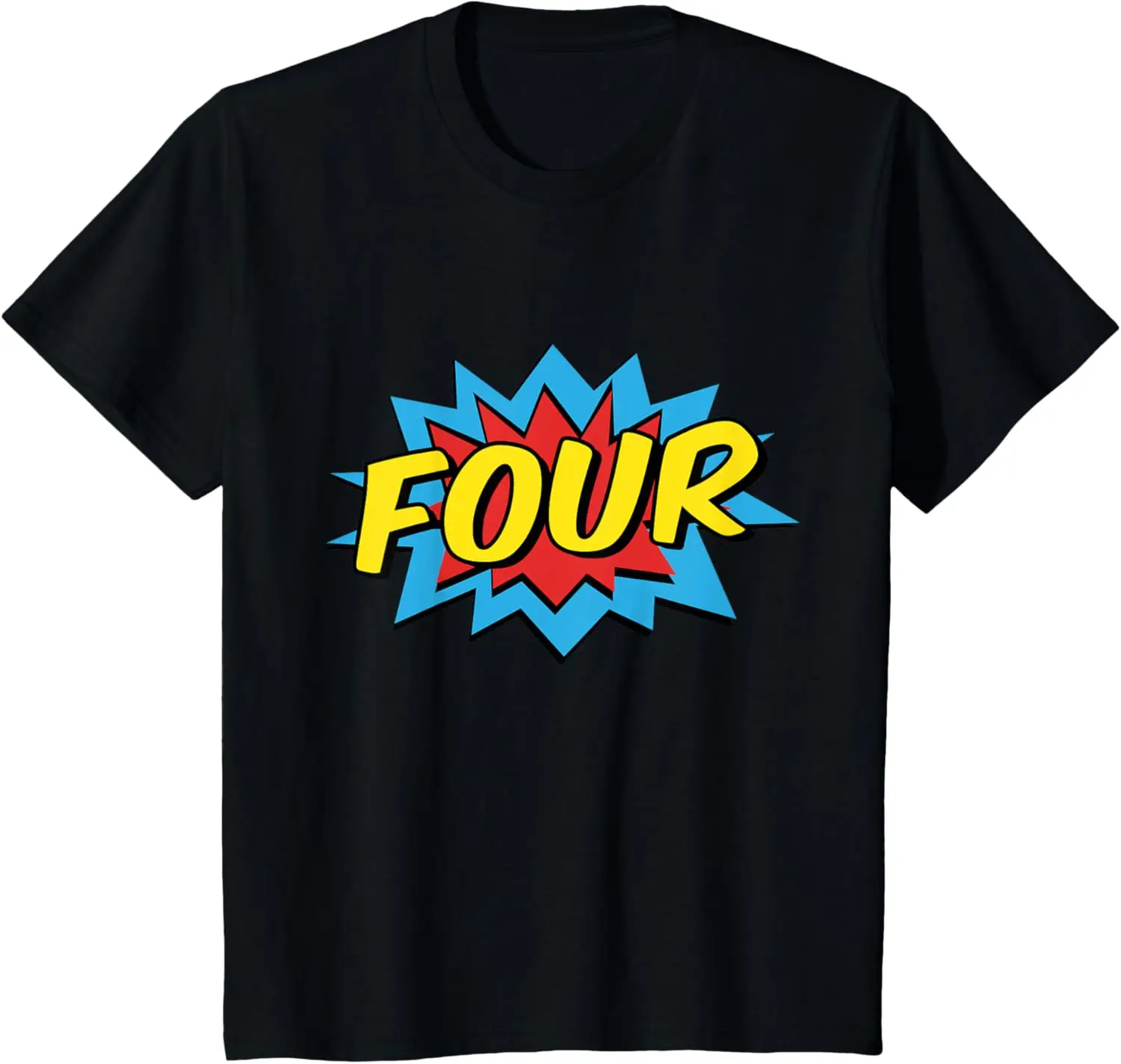 

Kids Superhero T-Shirt FOUR Year Old T-Shirt