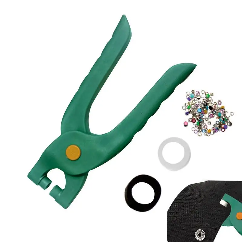 Grommet Eyelet Pliers Tool Kit Heavy Duty Grommet Tool Kit Heavy Duty Grommet Hand Press With 200 Grommets For Craft Supplies