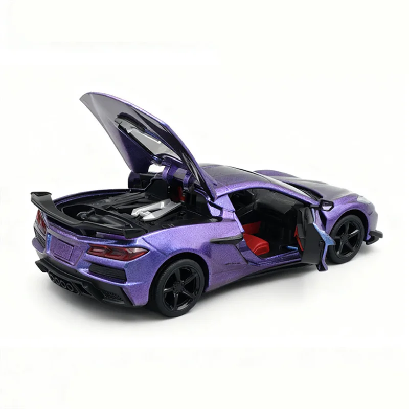 1:24 Chevrolet Corvette Z06 2025 modèle de voiture de sport en alliage moulé sous pression en métal voiture de course véhicules modèle Simulation Collection enfants cadeaux