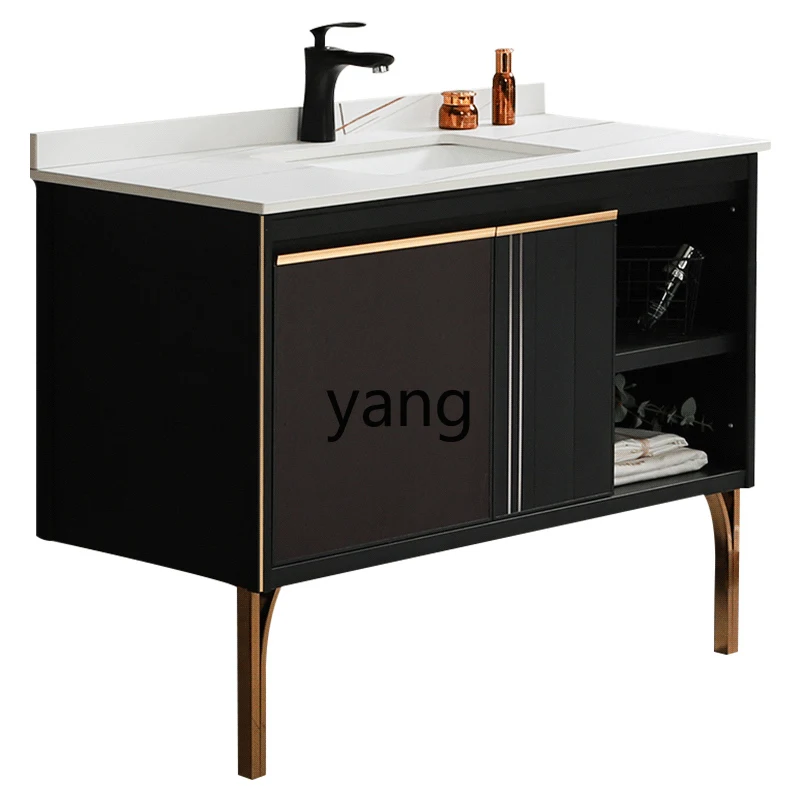 CX Stone Plate Countertop Bathroom Cabinet Wash Basin Combination Floor Type Bathroom Table