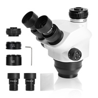 7X-50X Simul Focal Trinocular Stereo Microscope Head 3.5X-100X WF10X/20mm Continuous Zoom for PCB Reapir Soldering Inpesction