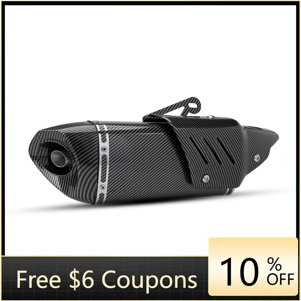 

STLF 51mm Universal New Motorcycle Exhaust Muffler Fake Carbon Fiber Heat Shield for R1 R3 R6 Ninja400 250 R15 M1 Other Models
