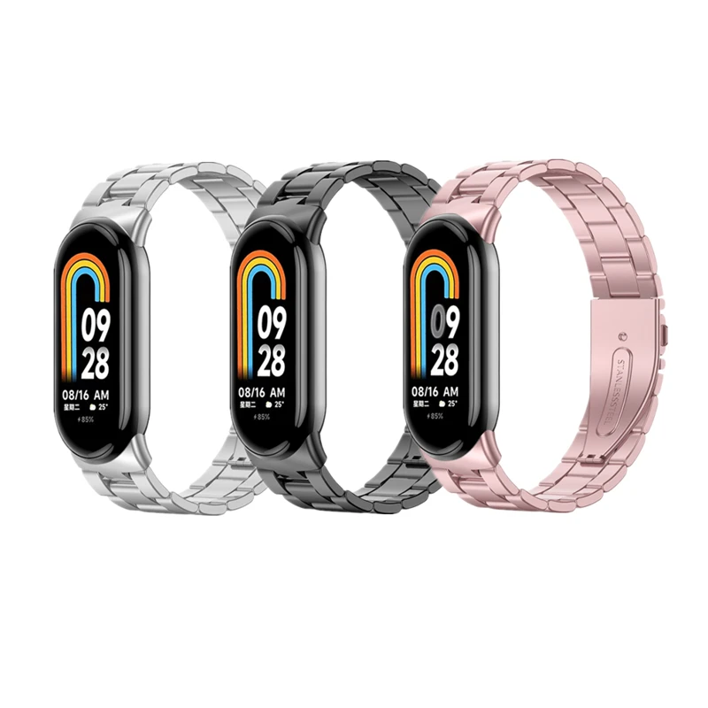 

Strap For Xiaomi Mi Band 8 Strap Miband8 Metal Wristbands Bracelet For Xiaomi Mi Band 8 Stainless Steel Watchband Correa Accesso