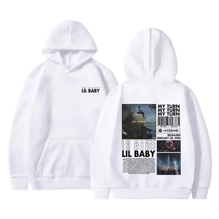 Rapper Lil Baby My Turn Graphic Hoodie Men's Hip Hop Oversized Sweatshirt Long Sleeve Men Vintage Hoodies Male Casual Streetwear