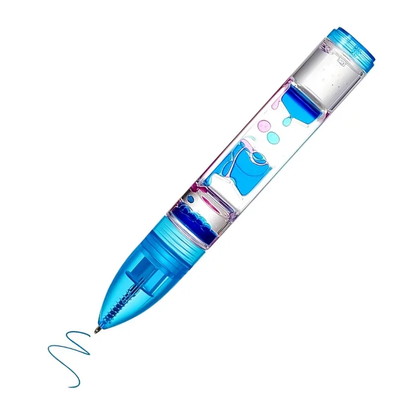 Stylo à bille à bulles à mouvement liquide, 6 couleurs, soulagement de l'anxiété, écriture sans Stress, stylo de relaxation Cool pour l'étude/bureau, 1 pièce