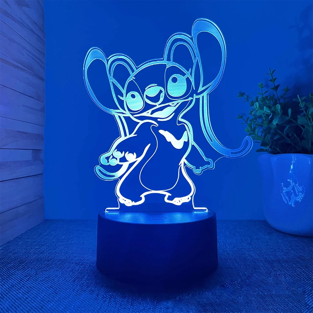 HOT 3D Illusion Stitch Night Light with Remote Control and Smart Touch Room Decor Lamp Birthday Valentine\'s Day Christmas Gifts