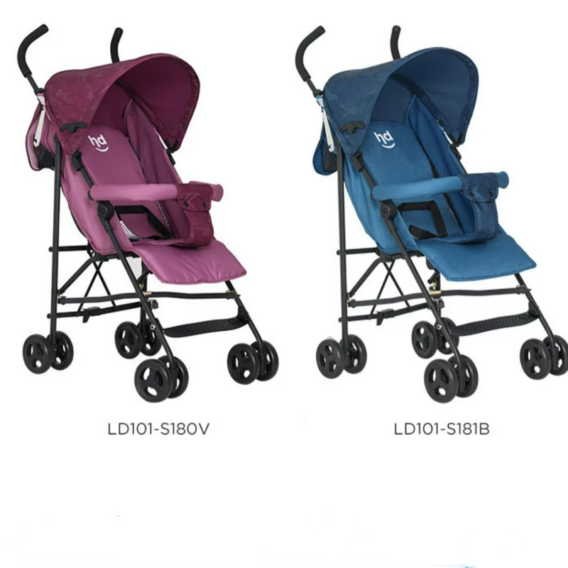 Lightweight Folding Baby Strollers Can Sit and Lie Down Super Light Portable Umbrella Car Summer Children's Stroller with Awning