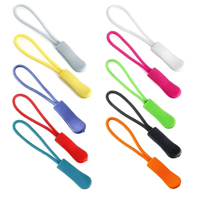 

10/20Pcs Zipper Pulls Replacement Colorful Zipper Tags Strong Nylon Cord Extender for Backpack Jackets Luggage Purses Sweatshirt