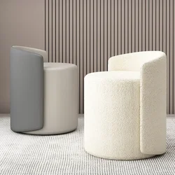 PU Comfortable Seating Light Luxury Vanity Stool Simple Stylish Dresser Chair Bedroom Makeup Chair with Backrest Living Stools