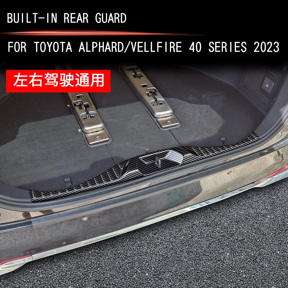 

Для Toyota Alphard Vellfire 40 Series 2023 2024 2025 ABS Защитная накладка на задний бампер автомобиля, накладка на царапины багажника, Стайлинг двери автомобиля