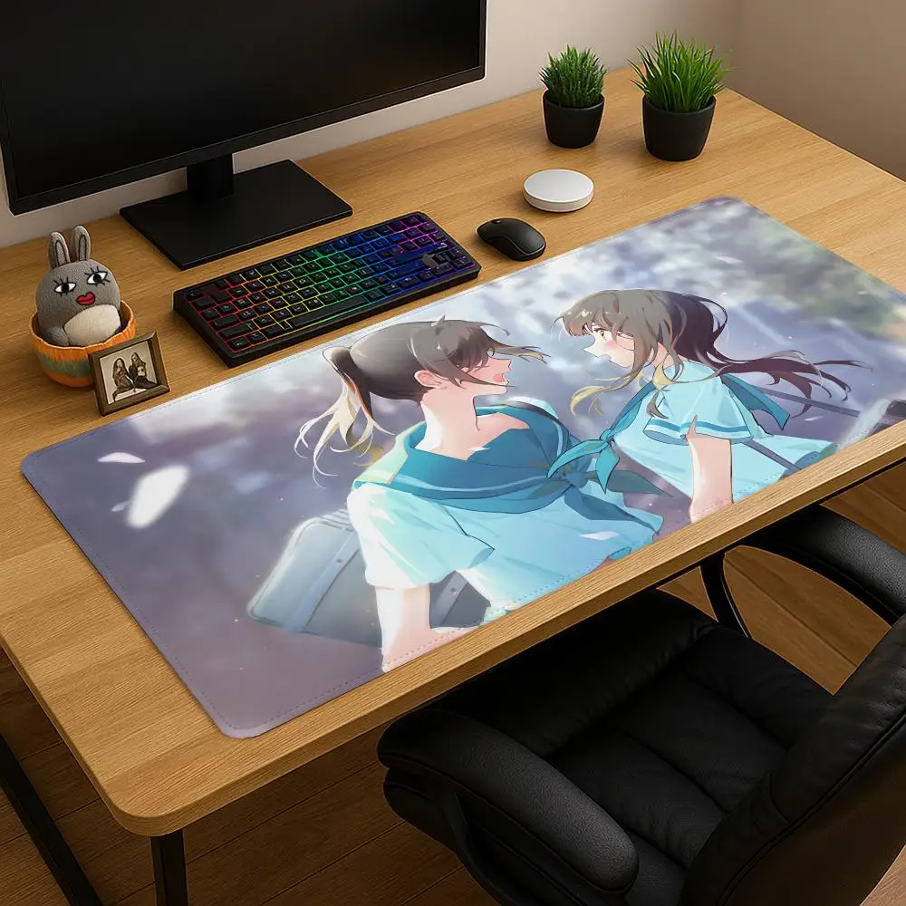 لوحة ماوس Sound Euphonium كبيرة للألعاب، وسادة مكتب ممتدة، لوحة ماوس أنيمي مخصصة، حصيرة ماوس RUB، سطح غير قابل للانزلاق