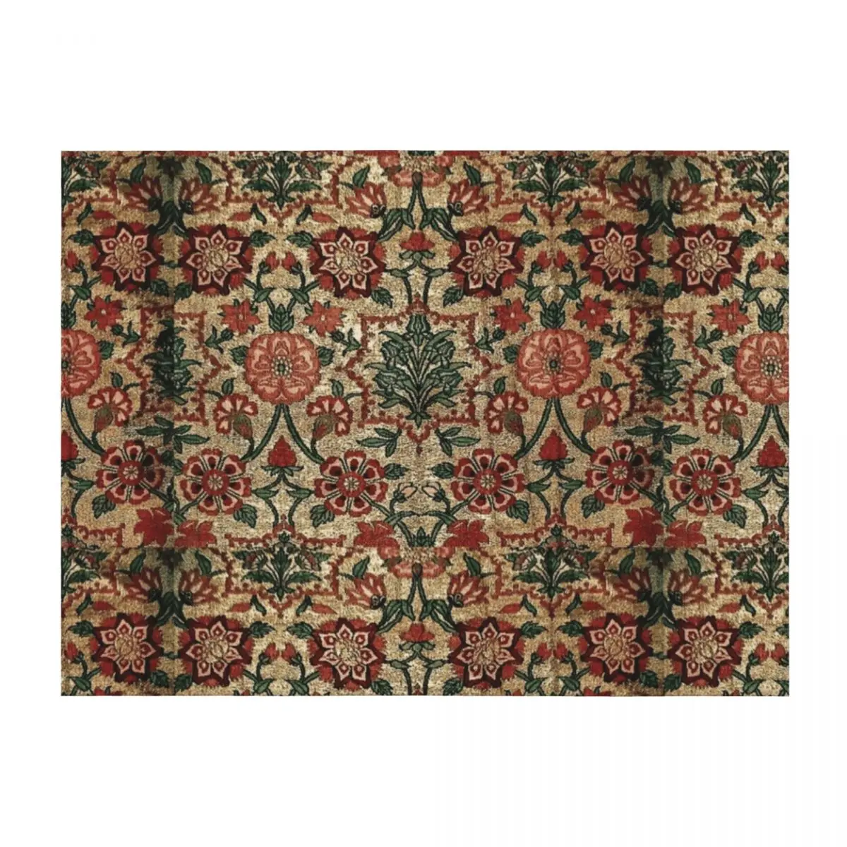

Ancient Turkish tapestry - Green Throw Blanket For Sofa Thin blankets and throws Soft Soft Big Blankets