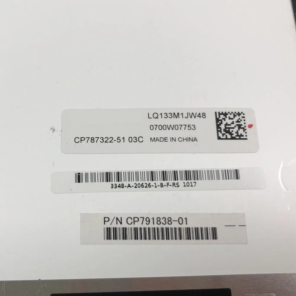 LQ133M1JW48 CP787322-51 P/N CP791838-0 13.3 inch FHD 1920X1080