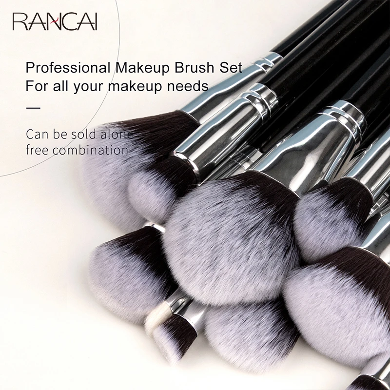 RANCAI Makeup Brush More Kabuki Foundation Brush for Liquid Cream Powder Contour Buffing Blending Concealer Face Cosmetic Brush