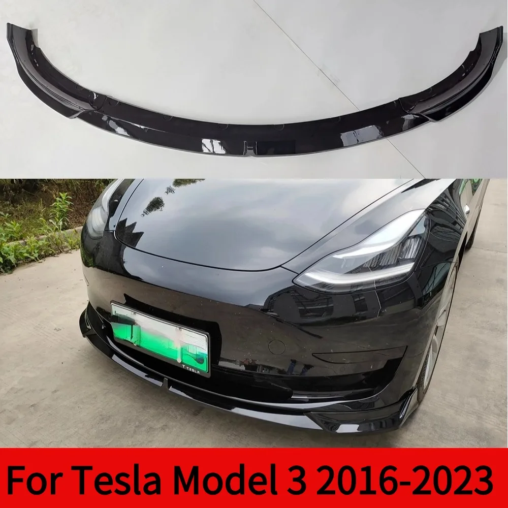 For Tesla Model 3 2016 2017 2018 2019 2020 2021 2022 2023 ABS Car Front Bumper Splitter Lip Diffuser Spoiler Guard Body Kits