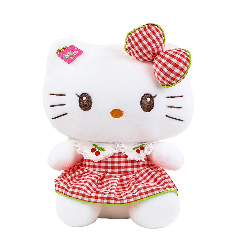 Nuevo Sanrio 60cm Sakura KT gato de peluche de juguete con vestido de flores muñeca bonita Animal relleno para niños cumpleaños regalo de Navidad para niñas
