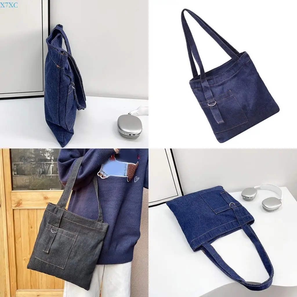 

X7XC Practical Women Bag Multi Compartment Jeans Carryall Lightweight Essential