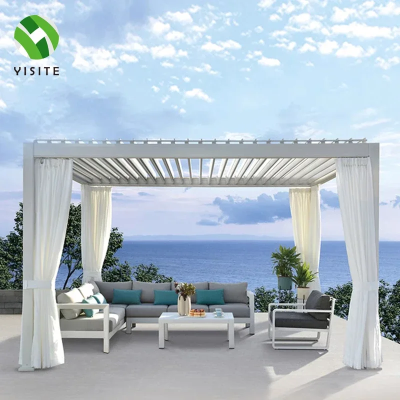 

YST courtyard shade and rain protection leisure and entertainment aluminum alloy Great Wall board gazebo