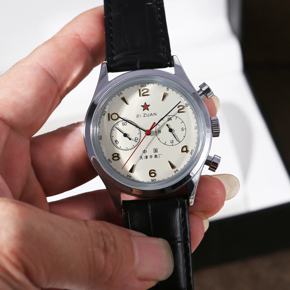 Men's watches 1963 pilot automatic watch 42mm waterproof retro quartz chronograph vintage dress watch
