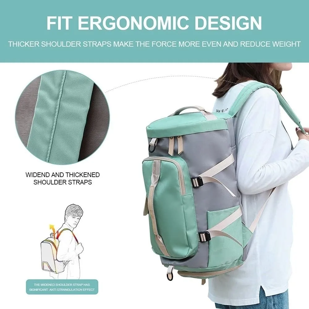 

Многофункциональная дорожная сумка для путешествий, ручная сумка для сухих и влажных вещей, спортивная сумка для фитнеса, легкий дорожный рюкзак большой вместимости