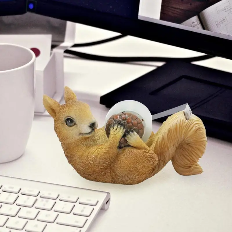 

Tape Dispenser Desk Squirrel Tape Dispenser Fun Tape Dispenser Resin Tape Desk Dispenser For Women Men Adult Coworkers Friends