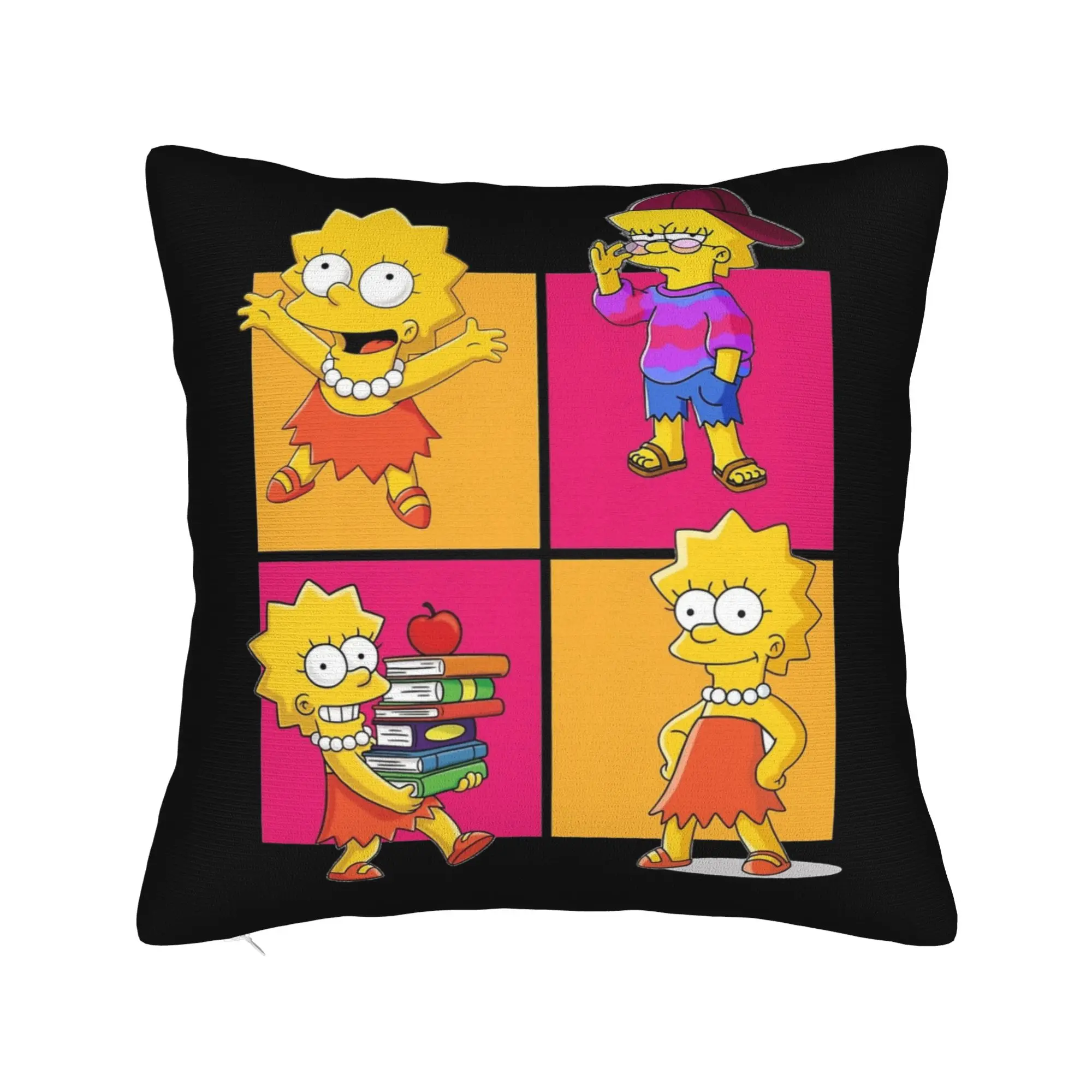 Simpson Pillowcase Soft Fabric Cushion Cover Decorative  Pillow Case Cover Home Square 18