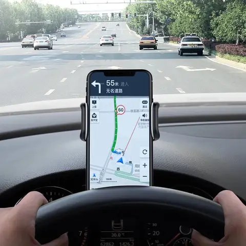 범용 자동차 전화 홀더 스탠드 회전식 대시 보드 자동차 클립 마운트 GPS 브래킷 자동차 아이폰 15 14 자동차에 휴대 전화 지원