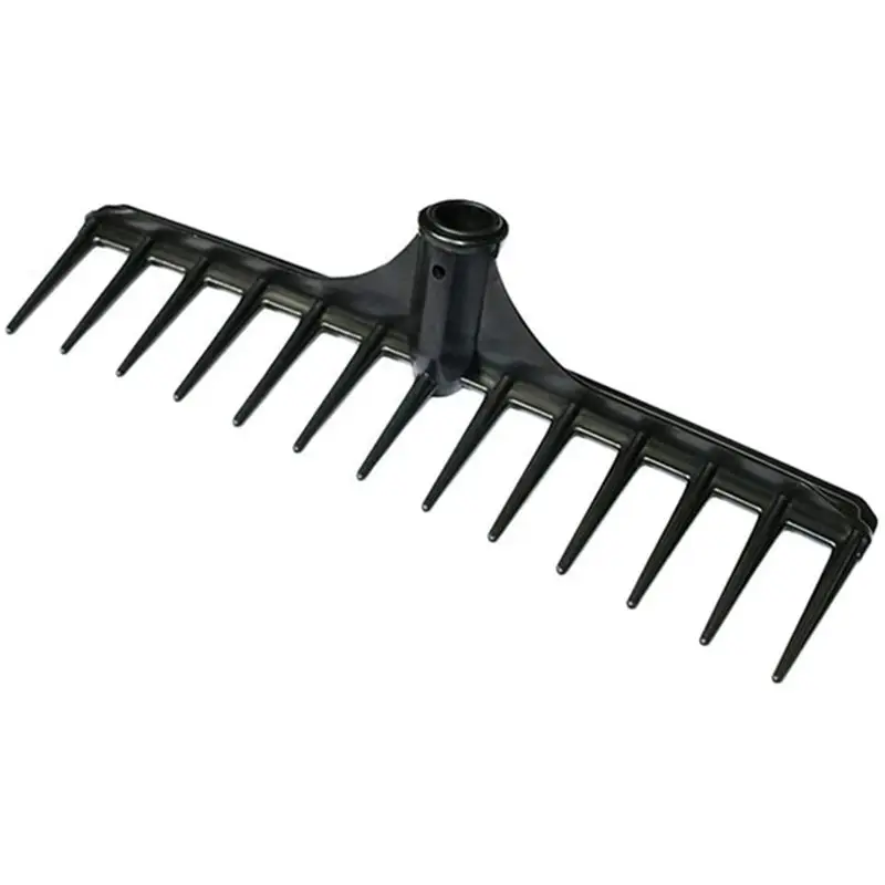 

AEF5-Golf Grip Rake Head Golf Course Driving Range Sand Pit Rake Garden Yard Leaf Lawn Finishing Tool Black