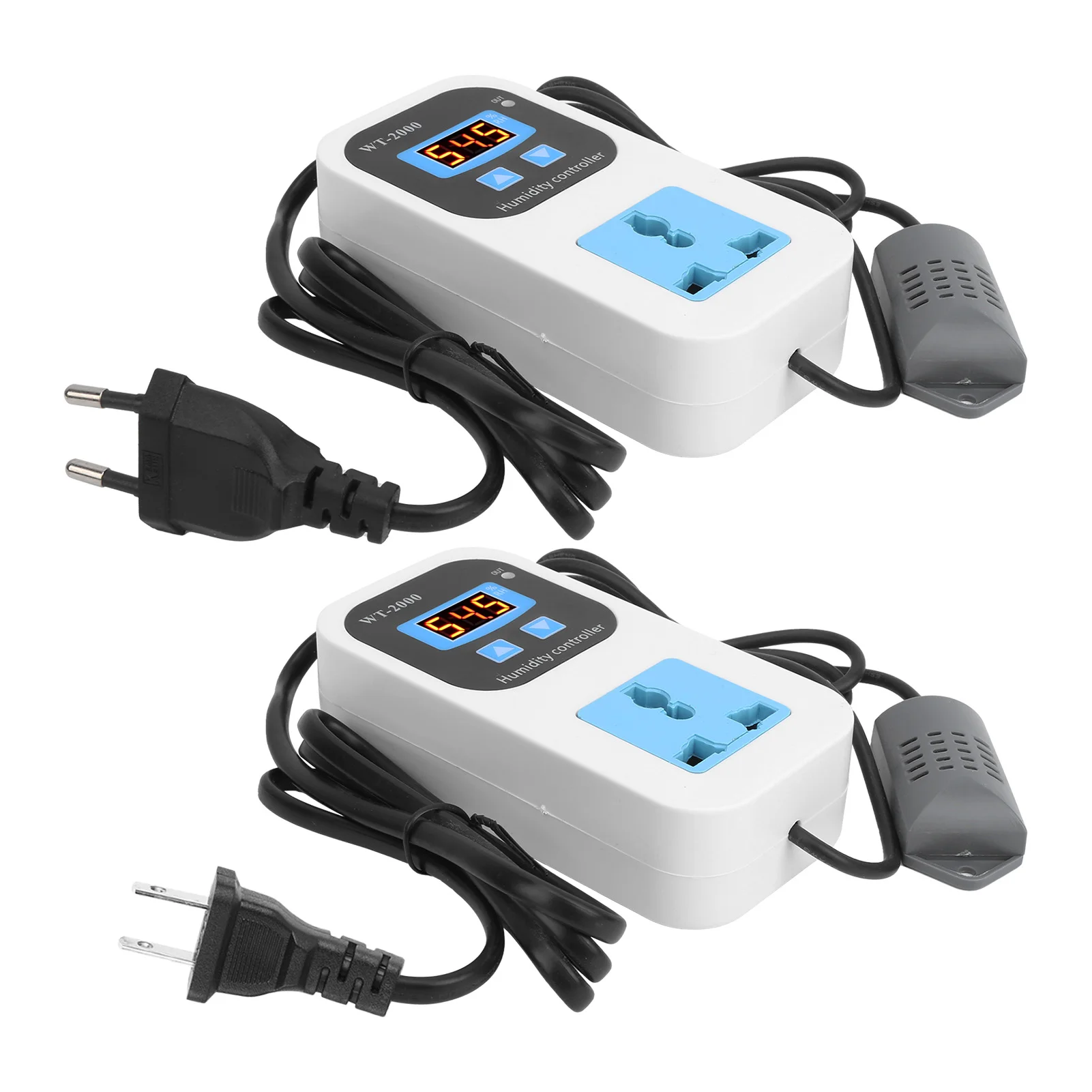 جهاز التحكم الرقمي في الرطوبة ترطيب مقبس إزالة الرطوبة 0% ~ 99% RH WT2000 جهاز التحكم في الرطوبة مقبس الرطوبة