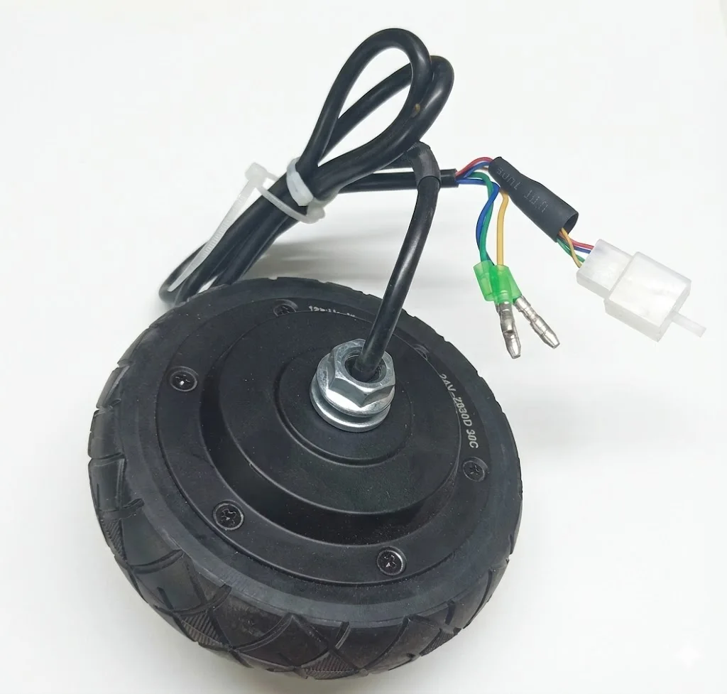 5.5 Inch Brushless Hub Motor with Solid Tire High Torque Electric Scooter Motor for Kids Ride-on Car E-Bike DIY Robot Parts