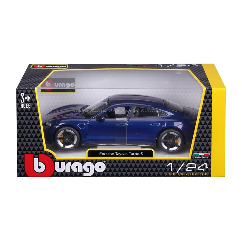 Bburago 1:24 NEW Scale Porsche Taycan Turbo S alloy racing car Alloy Luxury Vehicle Diecast Cars Model Toy Collection Gift