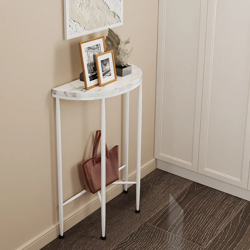 

Light Luxury Half Moon Console Table French Style Entryway Stand Nordic Living Room Furniture Nordic Slim Hallway Entryway Table