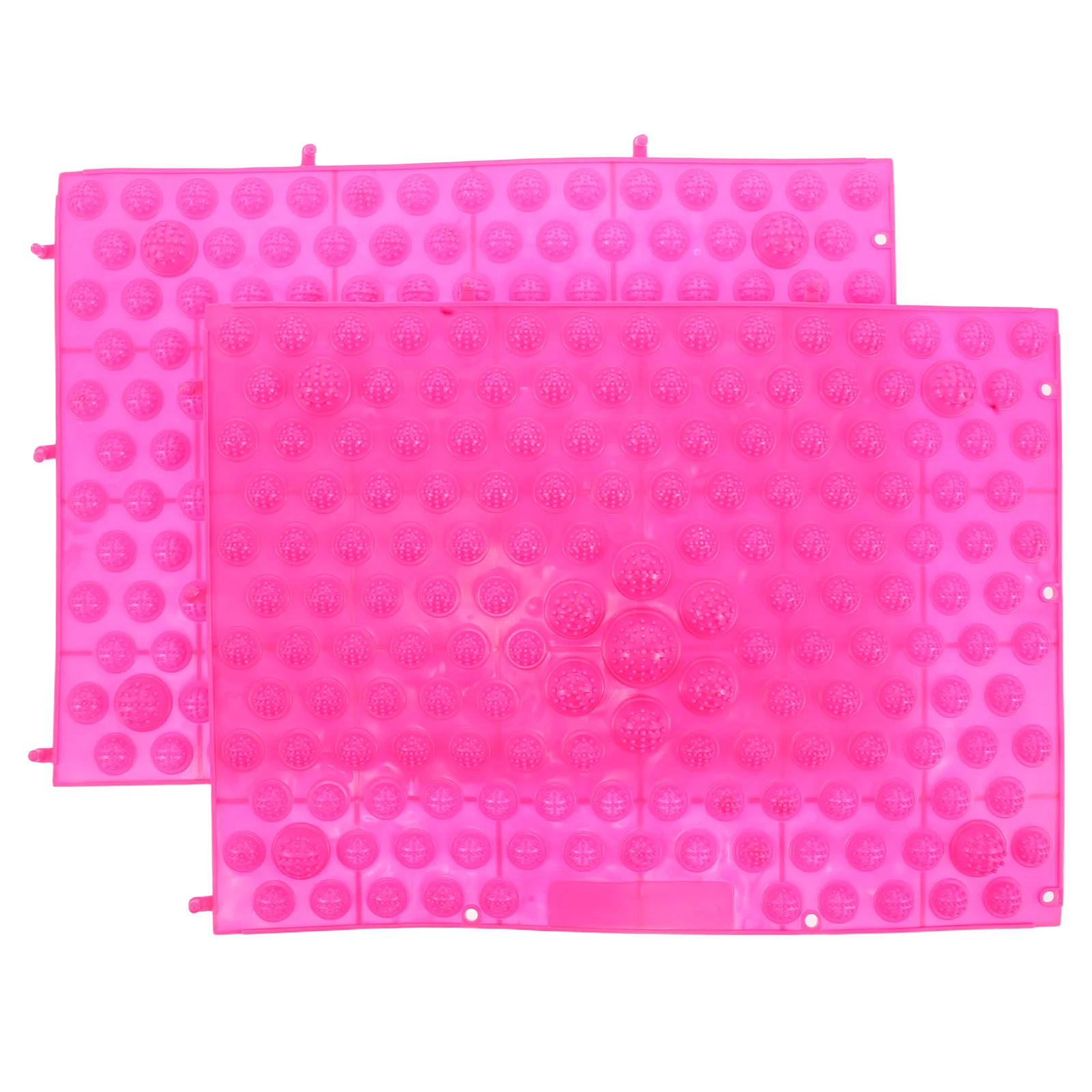 

2 шт., коврик для точечного массажа ног, розовый большой прямоугольный коврик из ТПЭ для домашнего офиса, йоги, уличного снятия стресса, нескользящий портативный