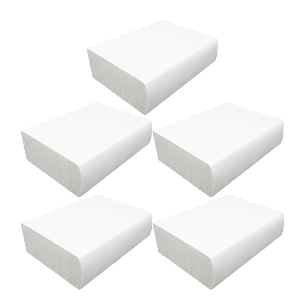 5 Bags Paper Towels Bathroom Napkins Hotel for Hands Washcloths White Multi-function Kitchen Bulk