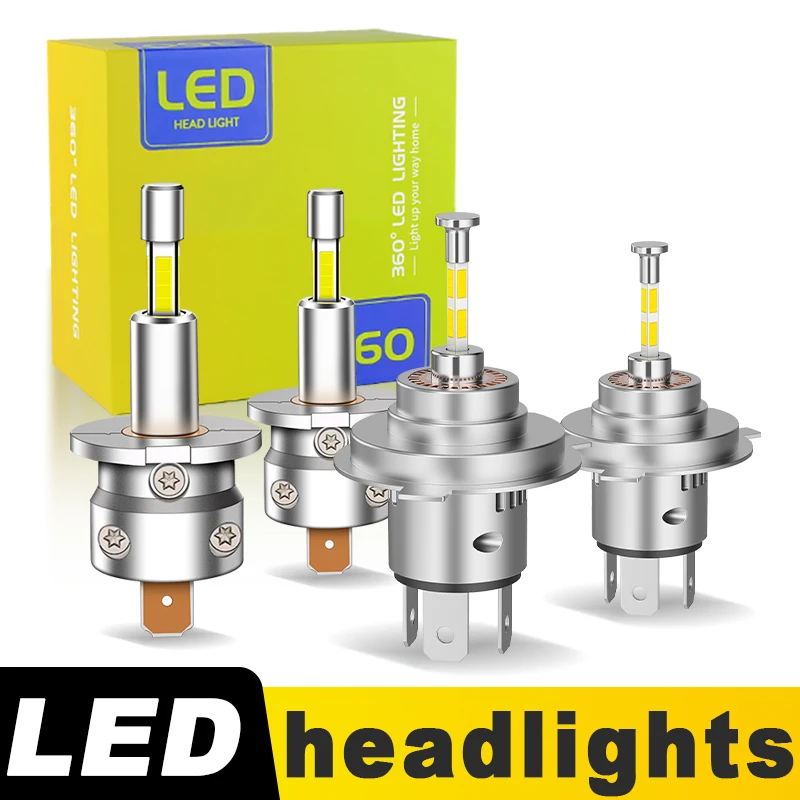 

2Pcs Canbus H4 H3 LED Headlight Bulb Mini 360 Size CSP High Low Foglight For Nissan Pathfinder Sport Utility 3.5L 1999-2004