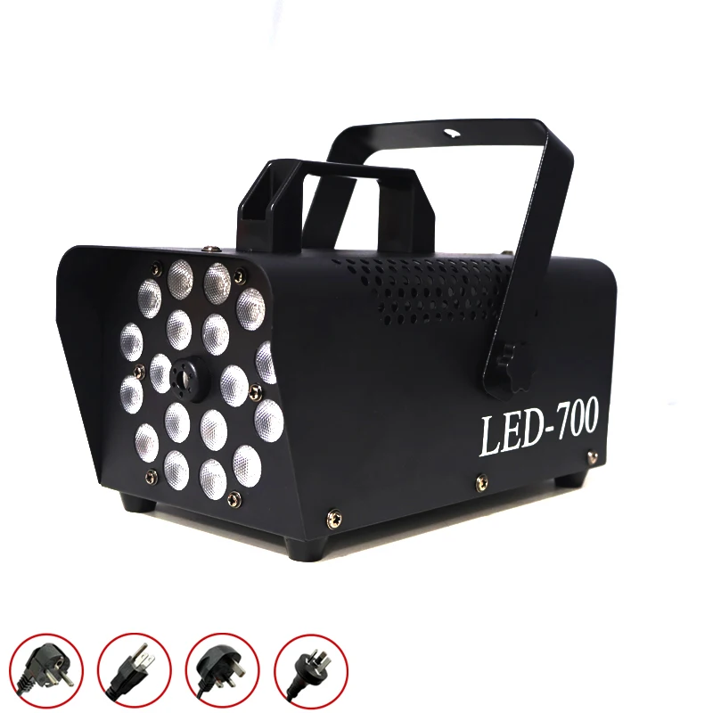 Smoke Machine 700W 18 LEDS Remote Control 5m Spray Distance For Christmas Halloween Wedding Event Party Stage Effect Fog Machine