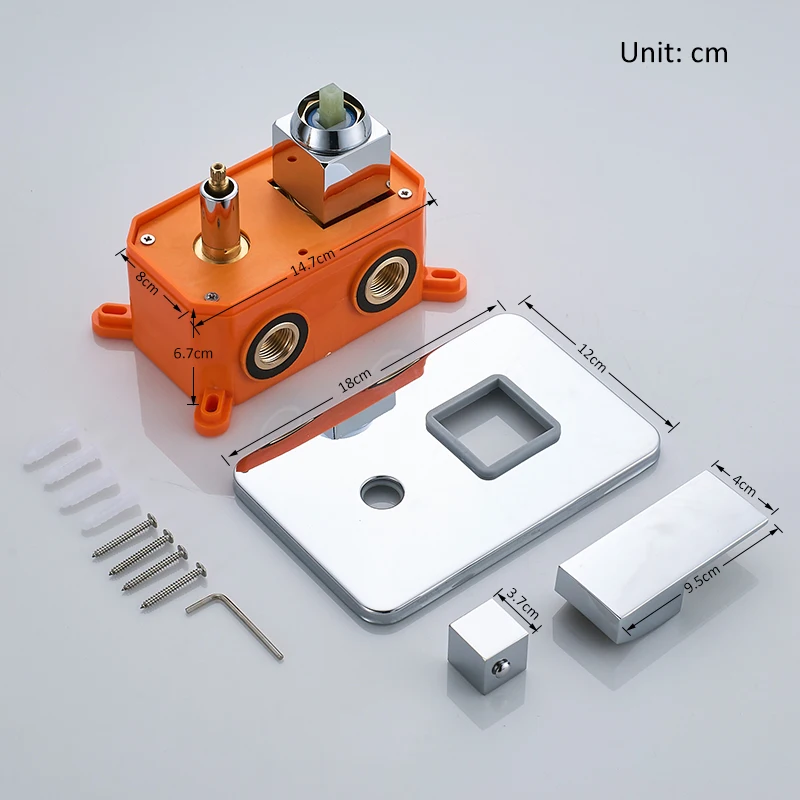 

Embedded Box Conceal Shower Mixer Valve Shower Faucet Hot and Cold Water Mixer Tap 1-3 Way Shower Faucet Cartridge Mixer Valve