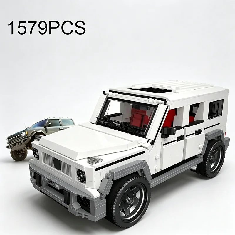 

1579PCS City SUV Racing Car Building Blocks White Vehicle Model Educational Assembly Bricks DIY Toy For Teenagers Collection