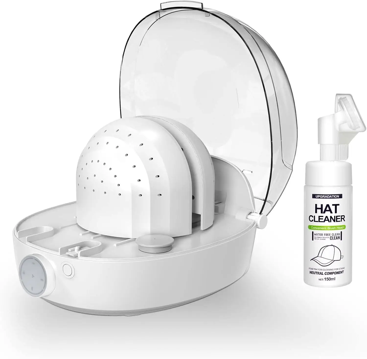 Cap Cleaner with steam and Dry,Steam Iron to Reshape the Hat,Restore Misshapen Hat/Cap Natural Shape with Steam and Hot&Cold Win