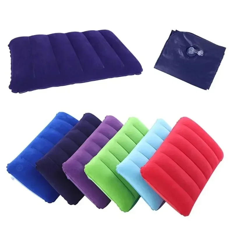 47x30cm Air Cushion Pillows Outdoor Camping Sleep Cushion Folding Square Lnflatable Pillows Travel Backrest Plane Head Rest