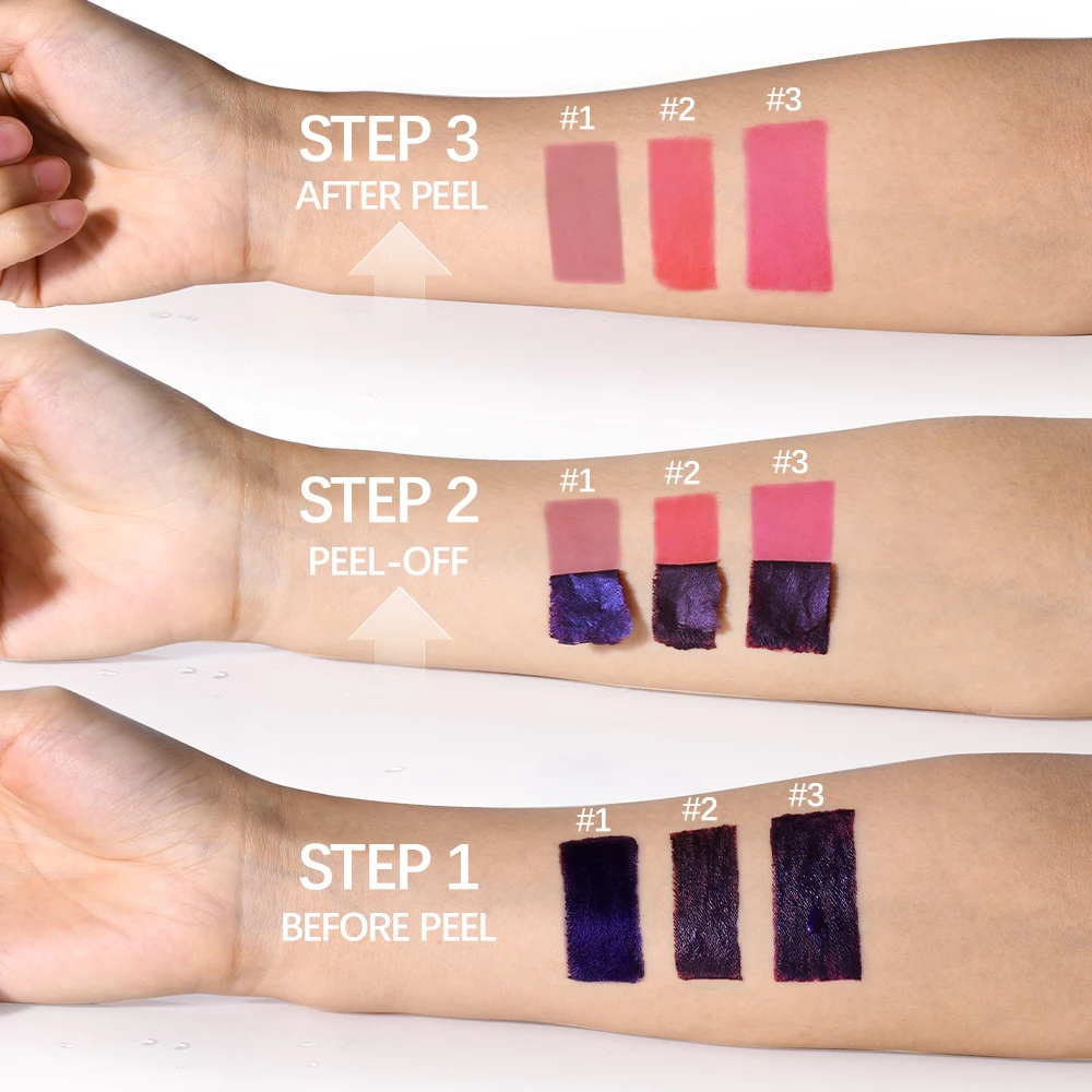 Magic Tear-Off Lip Stain Matte Tattoo Dyed Lip Tint Peel-Off Liquid Lipstick Waterproof Lasting No Fading Lip Gloss Cosmetics