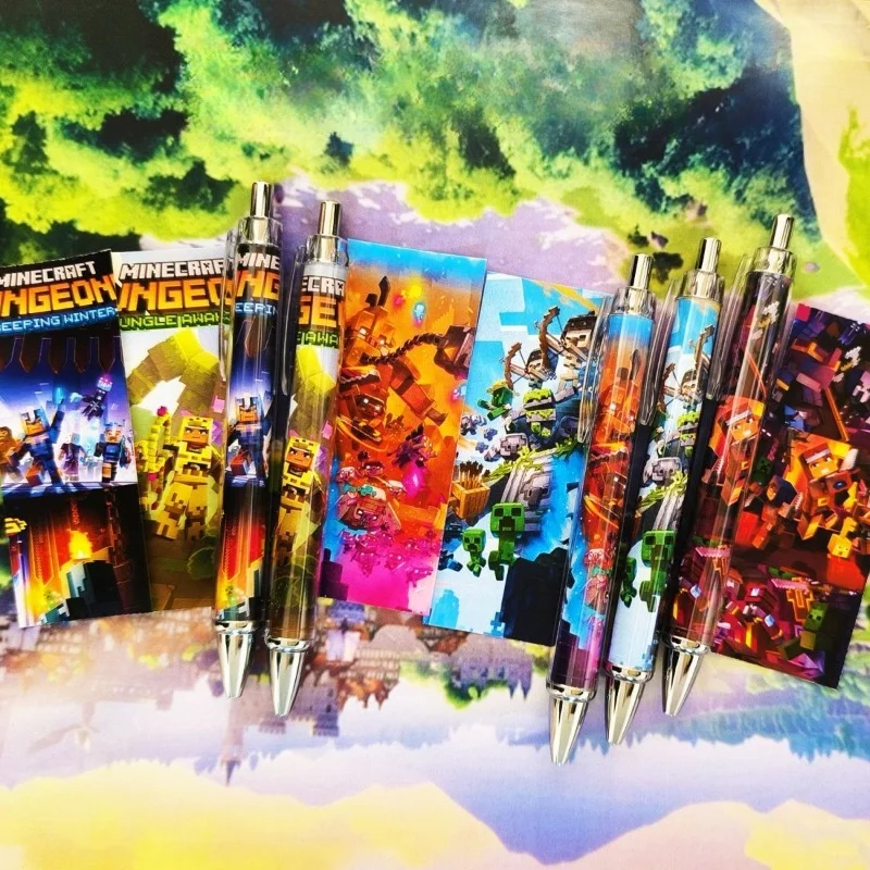 لعبة جل أقلام أنيمي الصحافة السوداء 0.5 مللي متر القلم Minecrafter الكتابة الرسم القرطاسية امتحان الطالب حبر جاف اللوازم المدرسية الهدايا
